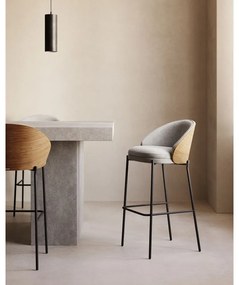 Szaro-naturalny hoker (wysokość siedziska 77 cm) Eamy – Kave Home