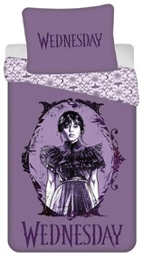 Jerry Fabrics Bawełniana pościel Wednesday Purple,140 x 200 cm, 70 x 90 cm