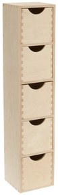 Pojemnik na drobiazgi, 5 szuflad, drewniany, 60x13x12 cm, ZELLER