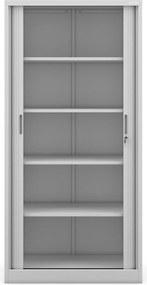 Szafa biurowa na akta z roletą Damian 90x45x185 cm szara