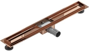 Mexen Flat korpus do odpływu liniowego 80 cm, różowe złoto - 1615080