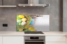 Szklany Panel Wiosenny Koszyczek z Baziami