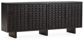 Czarna komoda z litego drewna mango 200x80x40 cm Inaya – MOME