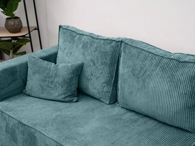 Rozkładana narożna sofa SMART COSARO petrolowa, dwustronna + 2 poduszki GRATIS