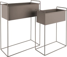 Zestaw doniczek Essence Straight - Ciemnoszary