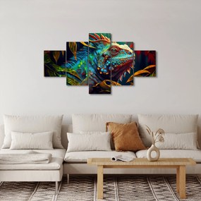 Obraz - Kolorowa iguana (125x70 cm)