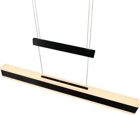 Lampa wisząca LED w kolorze matowej czerni z metalowym kloszem Arcola – Trio