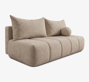 Sofa z Funkcją Spania SARIA Beżowa Szenil Nowoczesna