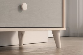 Komoda dziecięca Marla 90 cm z szufladami - piasek pustyni / szary pallad - Wyprzedaż ekspozycji