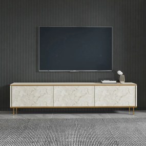 Stolik pod telewizor Imaj Travertine and Gold