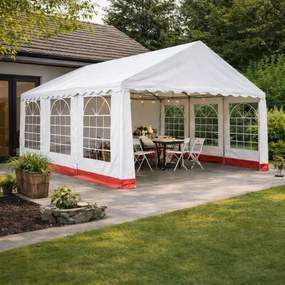 Namiot ogrodowy imprezowy 6×4 m, biały, PVC 400 g/m²