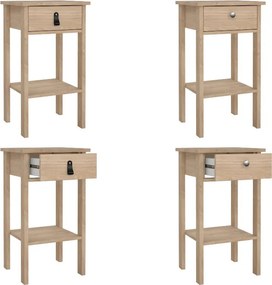 Stolik nocny z półką i szufladą Madrid, jackson hickory