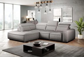 Narożnik COLOMBO L Lewostronny z elektryczną funkcją spania pojemnikiem ELEMENT 04 Popielaty WERSAL