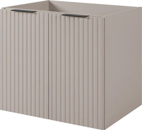 Szafka łazienkowa z drzwiami, Kaszmir + czarny uchwyt, 60 x 57 x 46 cm