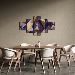 Obraz - 3D drewniane trójkąty (125x70 cm)