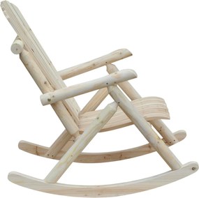 Fotel bujany krzesło na biegunach drewniane outsunny