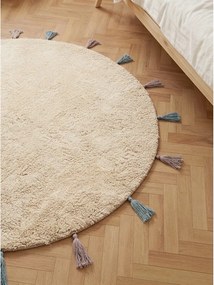Kremowy bawełniany dywan dziecięcy odpowiedni do prania/tkany ręcznie ø160 cm Snuggle Sunna – Hanse Home