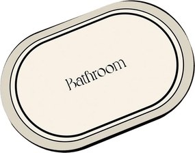 Kremowy dywanik łazienkowy 60x100 cm Farbelle – Foutastic