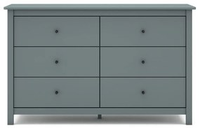 Szarozielona komoda z litego drewna sosnowego 130x80x45 cm Misti – Marckeric