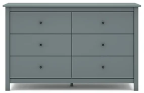 Szarozielona komoda z litego drewna sosnowego 130x80x45 cm Misti – Marckeric