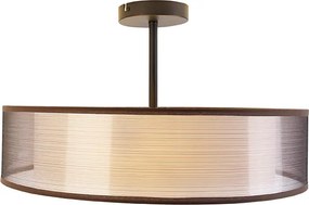 Nowoczesna lampa sufitowa brązowa i biała 50 cm 3-światła - Drum Duo