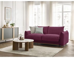 Bordowa rozkładana sofa 214 cm Ernest – Bobochic Paris