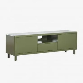 Szafka Rtv Ze Stali Michigan ↔︎ 150 Cm & Intensywny Verde Olive - Sklum