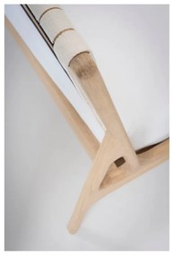 Białe/naturalne łóżko dwuosobowe z litego drewna dębowego 180x200 cm Fawn – Gazzda