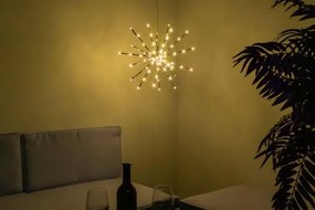 Świąteczne LED oświetlenie - deszcz meteorów, ciepła biel