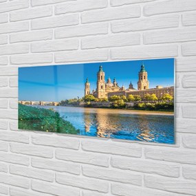 Panel Szklany Majestatyczna Katedra nad Rzeką