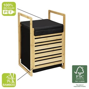 Tekstylny kosz na pranie 47 l Ecori – Wenko