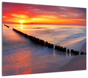 Obraz - Sunset, Baltic Sea, Poland (70x50 cm)