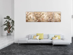 Obraz - Obraz ptaka w stylu vintage II. (170x50 cm)
