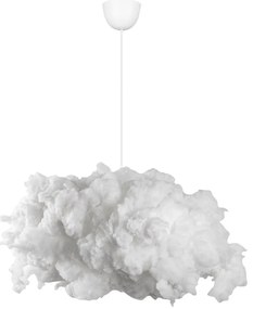 Biała lampa wisząca z tekstylnym kloszem Serenity – Opviq lights