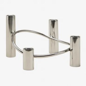 Świecznik Czteroramienny Ze Stali Tyva Stal Nierdzewna - Sklum