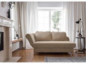 Szarobrązowy sztruksowy szezlong (lewostronny) Chic Charlotte – Miuform