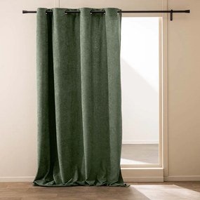 Zielona zasłona z materiału bouclé 140x260 cm Winona – douceur d'intérieur