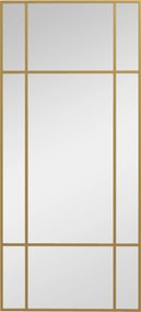 HOMCOM Ścienny lustro, dekoracyjny z metalową ramą, złote pasy, szkło wielowarstwowe, 110S x 2G x 50W cm