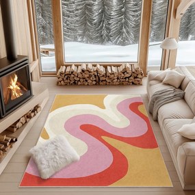 Żółto-różowy chodnik odpowiedni do prania 80x200 cm Raspberry Creamsicle – Mila Home
