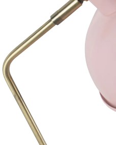 Retro lampa stołowa różowa z brązem - Milou Nowoczesny Oswietlenie wewnetrzne