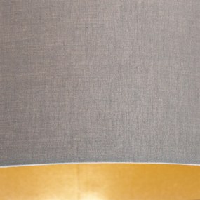 Szarobrązowa lampa sufitowa ze złotym wnętrzem 6 lamp - Multidrum Nowoczesny Oswietlenie wewnetrzne