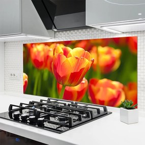 Panel Szklany Barwna Łąka Tulipanowa