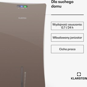 Klarstein Drybest 0,7L/24h 2L Mały Osuszacz powietrza Jasnobrązowy