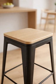 Stoek Torix niski z naturalnego drewna