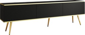 Szafka RTV wisząca VENEZIA 175 cm do Salonu pod Telewizor - Czarny