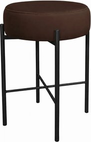 Hoker Pola krzesło barowe podstawa metalowa Tkanina Welur : Kolor Stelaża - Czarny , Kolor tkaniny - VELVET - MG05, Typ tkaniny - Velvet