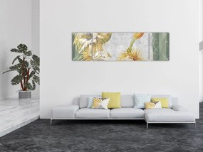 Obraz - Kwitnące kaktusy (170x50 cm)