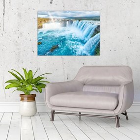 Obraz - Wodospad Godafoss (70x50 cm)