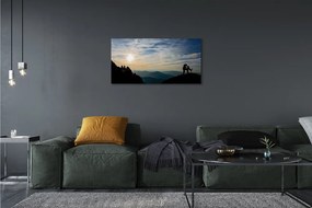 Obraz na płótnie Człowiek i Pies w Górach