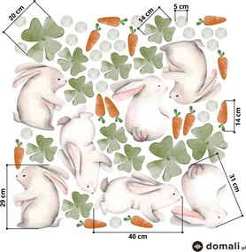 Naklejki na ścianę - Króliki